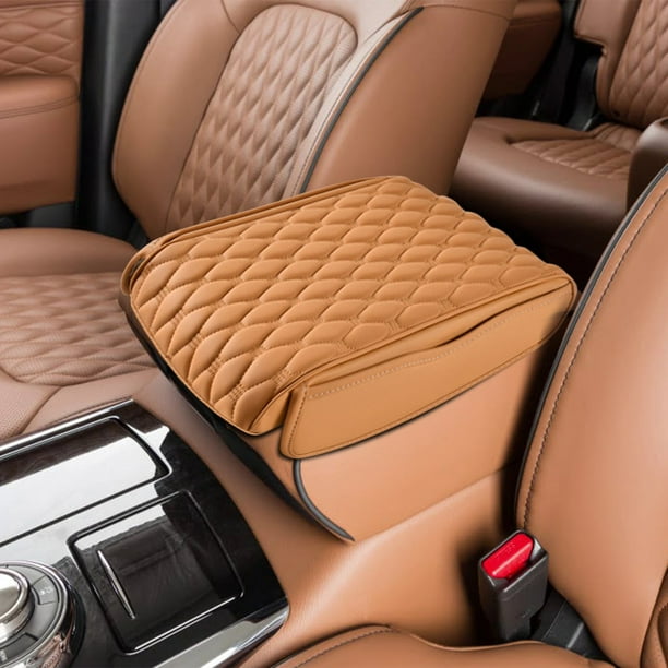 Funda para reposabrazos de coche, cojín interior de espuma suave, funda acolchada para reposabrazos de coche, almohadilla para consola central, funda impermeable para coderas, cojín para reposabrazos