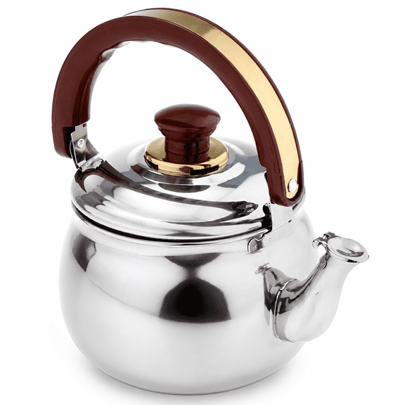 RAIRSKY 2026 New Small Tea Kettle Pot,Stainless Steel Tea Kettles Tea Pots for Top,(0.6-Liter Capacity) for Camping,Travel,Rv,Small Kitchen,Office,Dorm 0.6L