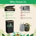 thumbnail image 5 of MIDODO Recycling Bin for Kitchen Indoor Home, Large 26 Gallon 100L Recycle Bin with Lid Removeable Reusable Inner Bag for Bottle Can Plastice Stickers, 5 of 8