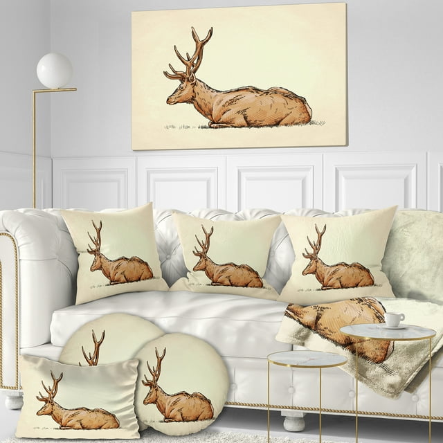 Art Design - Peinture au Pinceau Encre illustration de Cerf