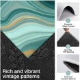 thumbnail image 3 of Teal Marble Gold Wave Pattern Kitchen Rugs Sets Of 3,Kitchen Runner Rugs Non Skid Washable,Decorative Kitchen Floor Mats for Kitchen,Sink,Laundry,17"x30"+ 17"x47" + 17"x59", 3 of 6