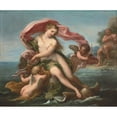 thumbnail image 2 of Giuseppe Bartolomeo Chiari 23x20 Gold Ornate Framed and Double Matted Museum Art Print Titled - The Triumph of Galatea, 2 of 4