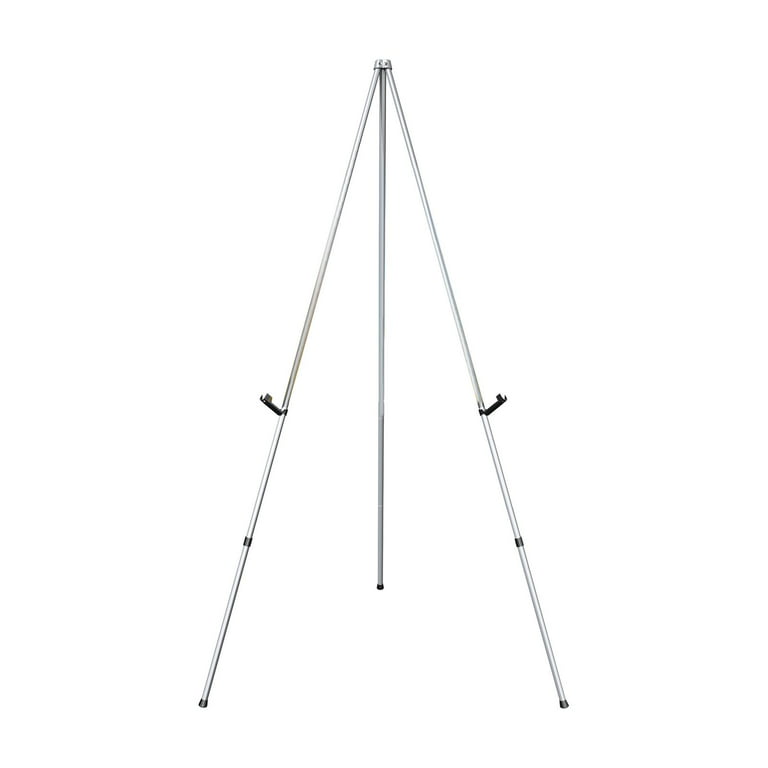 Display Easel Easel Stand Tripod Portable Collapsible Adjustable Height Painting Art Easel Floor Easel for Display Holder Wedding Signs Home Argent