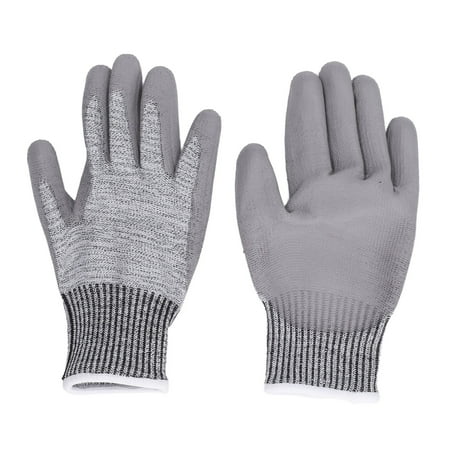 

Working Gloves Level F Cut Resistant PU Coated Breathable for Maintenance Horticulture L