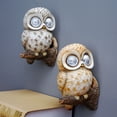 thumbnail image 4 of OUNONA 2Pcs Owl Statue Solar Lamp Resin Material Garden Light for Outdoor Yard Ambiance, 4 of 5