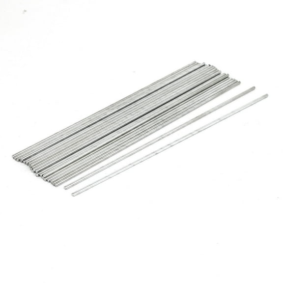Unique Bargains 2mm Dia 150mm Length Silver Tone Stainless Steel Round Rod Bar 30Pcs