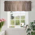thumbnail image 3 of Valances for Windows Modern Dark Brown Color Gradient Rod Pocket Short Curtain for Bathroom Living Room Bedroom Minimalist Art Ombre 1 Panel 42x12in, 3 of 9