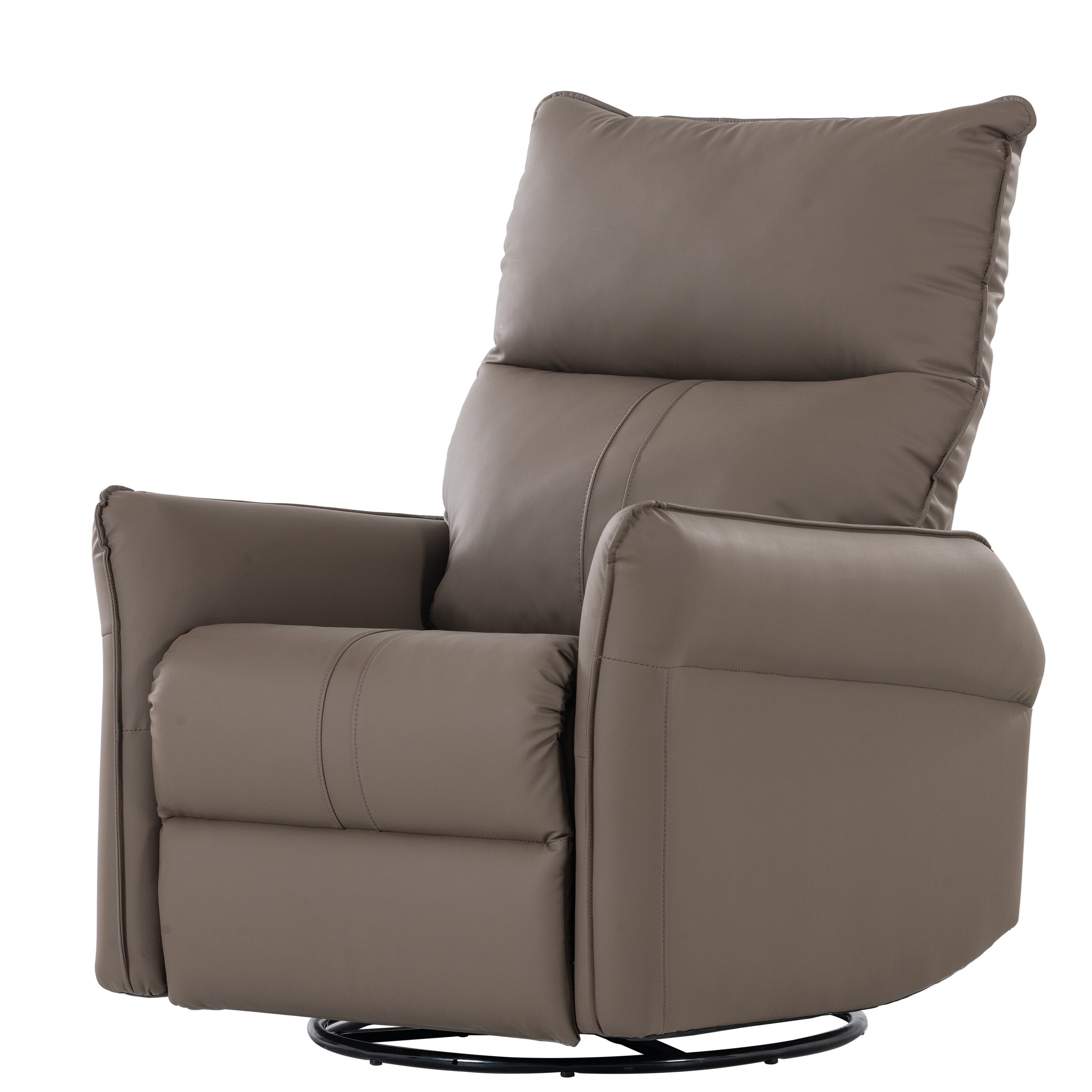 Outdoor Rocking Chairs 270° Power Swivel Rocker Recliner Chair, Electric Glider Reclining Sofa with USB Ports, PU Faux Leather Power Swivel Glider, Rocking Chair,Nursery Recliners for Living Room Bed
