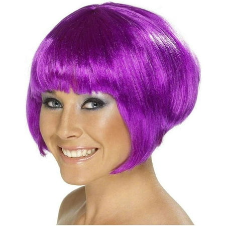 Babe Adult Costume Short Bob Purple Wig