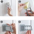 thumbnail image 3 of Soporte De Para Rack De Ropa Plegable Autoadhesivo De Montaje En Pared De 2 Piezas Gris Colco Almacenamiento en el hogar, 3 of 8