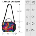 thumbnail image 3 of Insulated Lunch Bag 6L Leak-Proof Lunch Box with Shoulder Strap Multiple Pockets Lunch Tote Colorful Tie-dye with Swirling, 3 of 9