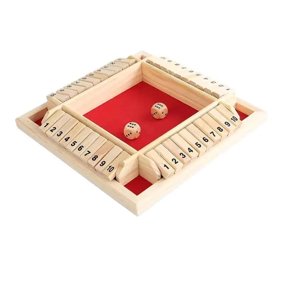BESTSKY 2026 New Shut the Box Game Arithmetic Educational Tool Board Games for Adults Social Gaming Family Games for Adults Red