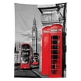 thumbnail image 3 of Ambesonne Europe Tablecloth Rectangular Table Cover, London Retro Phone Booth, 60"x90", Red Grey, 3 of 4