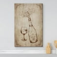 thumbnail image 2 of wall26 Canvas Print Wall Art Retro Vintage Champagne Glass Sketch Drinks &amp; Cocktails Alcohol Digital Art Modern Art Decorative Bohemian Chic Kitchen/Food for Living Room, Bedroom, Office - 16&quo, 2 of 5