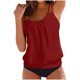 thumbnail image 1 of Trajes de Baño de Corte Alto para las Mujeres sin Mangas Sólido Empuje-Up Acolchado Traje de Baño Set, Ropa de Playa Sexy con Almohadilla de Pecho, Verano de Poliéster, 1 of 4