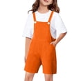 thumbnail image 5 of ZLBDYG Girls Boys Overalls Shorts Adjustable Strap Shortall Loose Casual Preppy Romper Summer Solid Pocket School 𝗨niform, 5 of 9