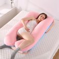 thumbnail image 1 of Almohada de apoyo para dormir para mujeres embarazadas, cojín de maternidad en forma de U con estampado de conejo, 100% algodón, 25 unidades qym unisex, 1 of 2