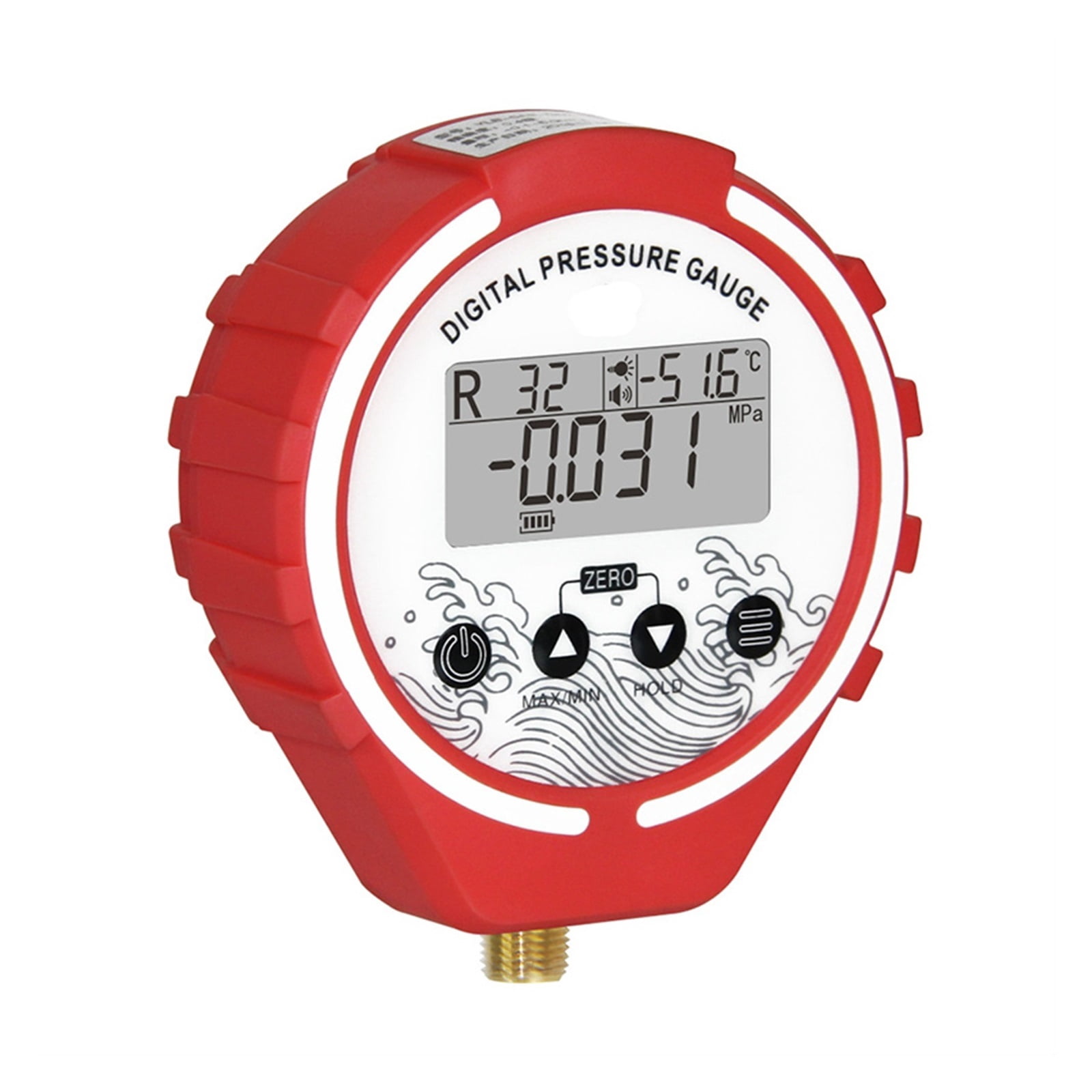 Pressure Gauge Refrigeration Manifold Tester Meter Digital Vacuum Pressure HVAC Temperature Tester Air Conditioning Repair Tool ,Easy to Use