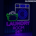 thumbnail image 2 of Glowneon Laundry Room 24/7 Neon Sign, Laundry Led Sign, Washhouse Art, 2 of 5