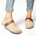 thumbnail image 5 of Women's Faux Suede Mary Jane Flats, Adjustable Buckle Strap Leopard Print Casual Shoes, 5 of 6