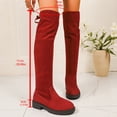 thumbnail image 5 of Women's Over The Knee High Boots Platform Thigh High Round Toe Long Boots, 5 of 5