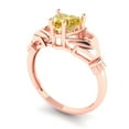 thumbnail image 2 of Claddagh Engagement Ring for Women - 1.06ct Natural Citrine in 14K Rose Gold Promise Ring, 2 of 6
