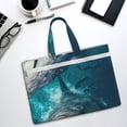 thumbnail image 6 of Kdxio Airplane Shark File Tote Document Bag Business Briefcase Bag Document Organizer Tote Briefcase for Letter A4 Files Business Teacher Office Bag, 6 of 8