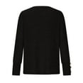 thumbnail image 4 of Hauts d'Été pour Femmes Automne Hiver Col Rond Tempérament Manches Raglan T-shirt Décontracté Ample Blouses en Liquidation, 4 of 7