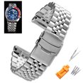 thumbnail image 2 of Correa de reloj de acero inoxidable macizo para pulsera Seiko Abalone Series Turtles Prospex SRPA21 SRP777 SRPC25 SRP773 SRP775 SRP779 22 correas, 2 of 5