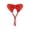 Red - 15cm, variant on Pet Bathing Shower Cap Adjustable Strap Ear Protection Reusable Heart Pattern Bath Hat for Dogs Cats Grooming 5.9" Pink