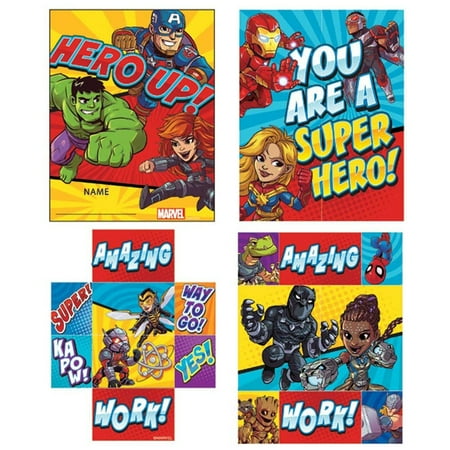 JAM Paper Awards Paper Fidget Folder Toy, Marvel Heroes, 8.75 x 4.63, 16/Pack