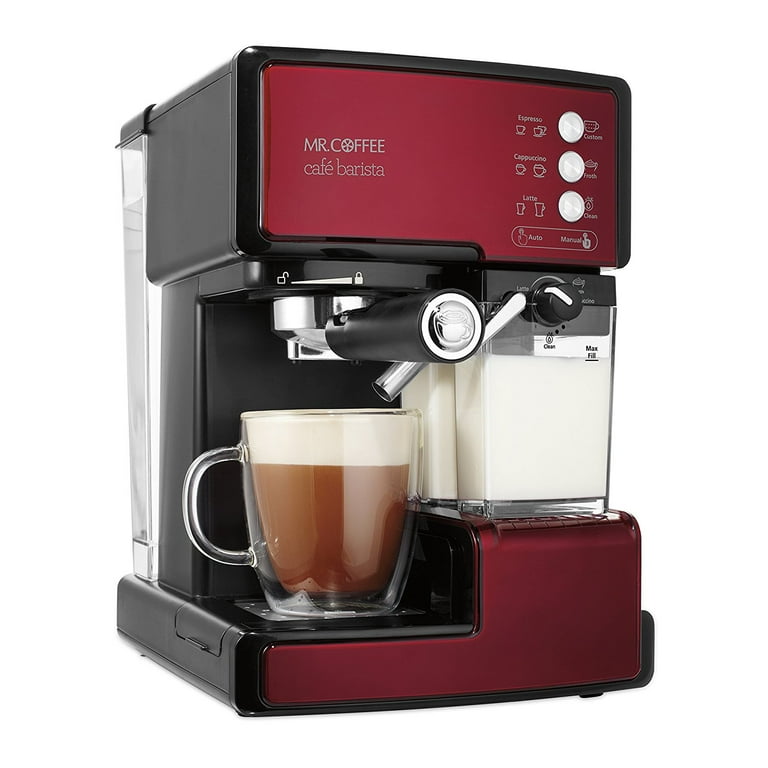 Mr. Coffee Caf 20 Oz Steam Automatic Espresso And Cappuccino Maker Red -  Office Depot