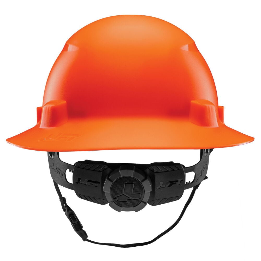 Lift Safety Idax Full Brim - Vented Hard Hat, Hi-Viz Orange