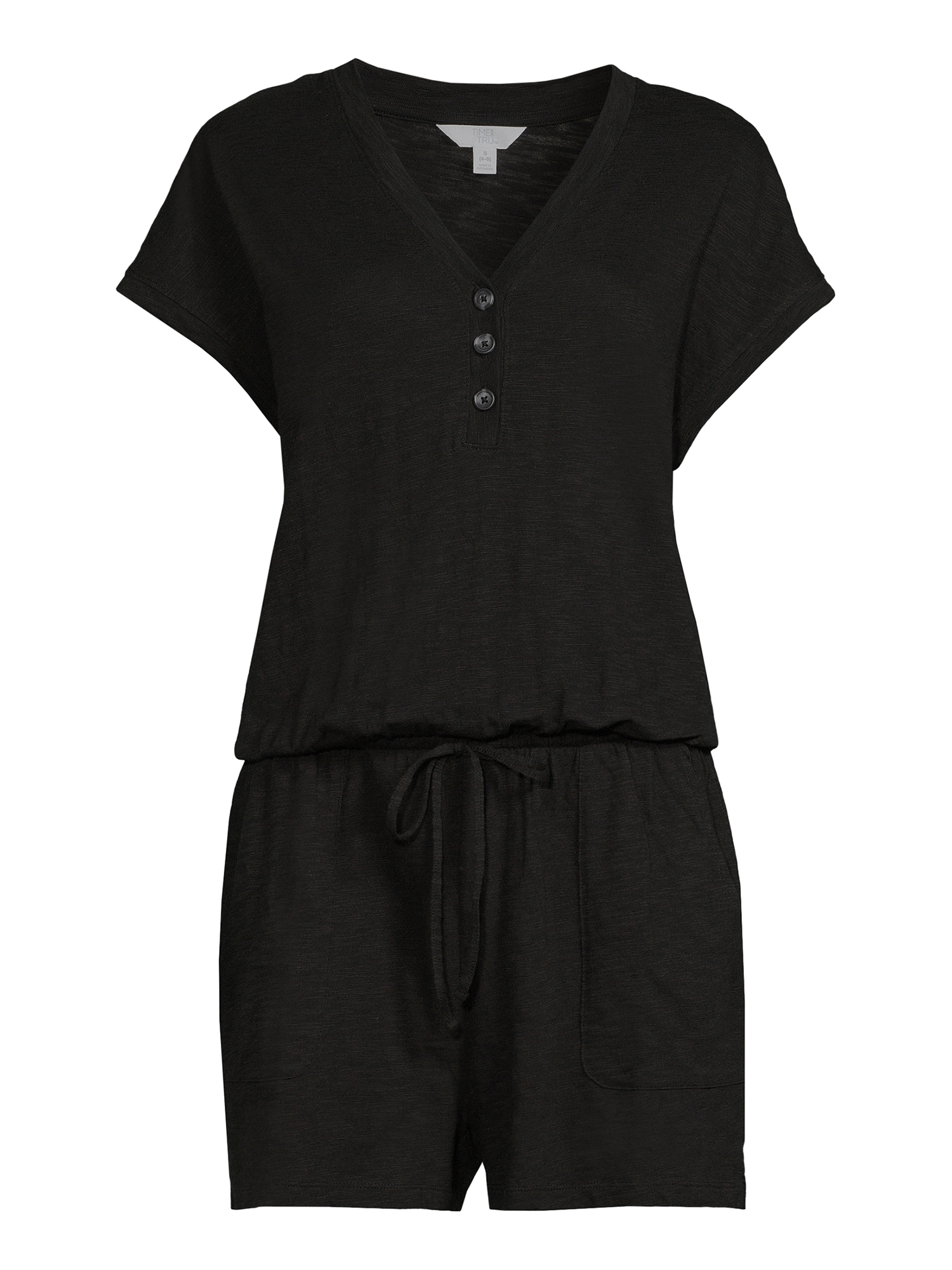 Time and Tru Women's V-Neck Printed Knit Dress
