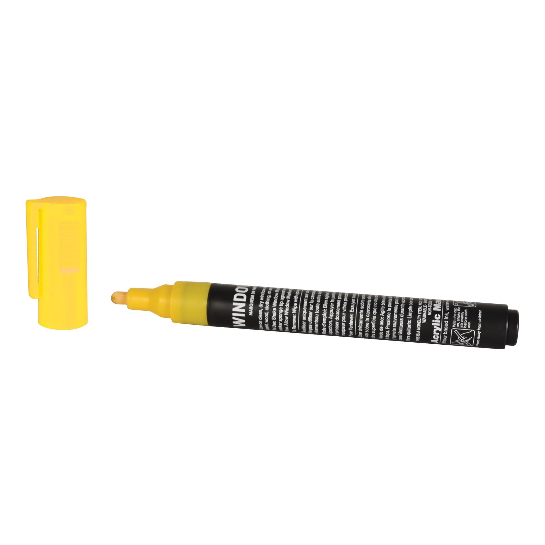 24 Pack Bulk Yellow Window Marker Washable, Non-Toxic & Easy Clean