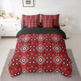 thumbnail image 2 of Manfei Western Retro Aztec Bedding Comforter Set 7 Pieces, Bohemian Hippie Geometric Full Bedding Set, Teens Kids Adult Reversible Fitted Sheet Flat Sheet, Ultra Soft Home Decor, 2 of 7