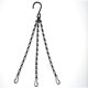 thumbnail image 1 of 4-pack 3-strand Hanging Basket Chain Metal Replacement Chain Hook with Hook and Clip 50cm Black, 1 of 3