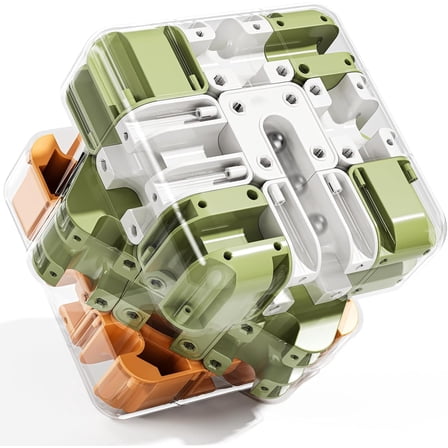 3D Rolling Ball Maze Cube, A Handheld Fidget Puzzle Game for Stress Relief and Improving Focus,Educational Learning Toys for Logical Thinking