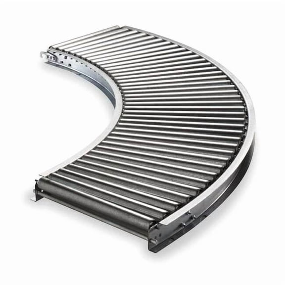 Ashland Conveyor Roller Conveyor,90 Curve, 16BF 11F90EG15B16