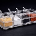 thumbnail image 5 of Caja transparente para condimentos de cocina YONGSHENG tarro de especias contenedor de almacenamiento de plástico con tapa y cuchara 2 piezas, 5 of 5