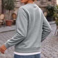thumbnail image 5 of cocolona Womens Sweatshirts no Hood Crew Neck Patchwork Casual Long Sleeve Button Trendy Pullover Sweatshirts, 5 of 7