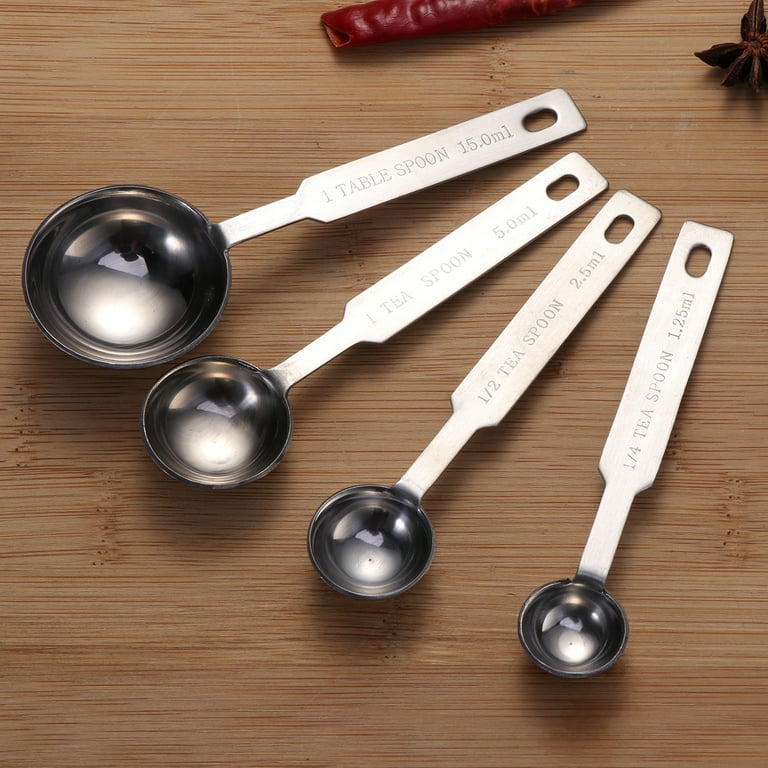 6pcs/set Kitchen Baking Tool Stainless Steel Rectangular Measuring Spoon  Seasoning Scale Combination Spoon