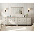 thumbnail image 5 of WAMPAT Dresser for Bedroom with 8 Drawers and 2 Storages, Nightstands with Charging Station for Living Room, Dressers with 3 Wide Chests of Drawers, Hallway, Rustic White, 5 of 8
