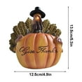 thumbnail image 3 of Estatuas de calabazas y pavos para el Día de Acción de Gracias. Figuritas de resina. Adorno. Otoño. Decoración para la mesa del comedor. Halloween. Navidad. Estatuas de resina de calabazas y pavos., 3 of 8