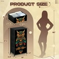 thumbnail image 3 of Dresser for Bedroom with 4 Storage Drawers Owl Vibrant Feathers Ornate Symmetrical Design Dressers Chest of Drawers Steel Framed Fabric Closet Organizers for Nursery Entryway, 3 of 8