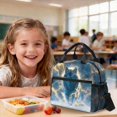 thumbnail image 4 of Xoenoiee Wolf Lightning Print Kids Bookbag School Backpack with Lunch Box for Boys Girls, Childrens Backpack for Girls School Bags with Pencil Case Set of 3 Travel Daypack Satchel Bagpack, 4 of 6
