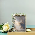 thumbnail image 3 of 4X6in Vintage Picture Frames Luxury Unique Ornate Antique Floral Vine Photo Frame of HD Glass for Tabletop/Wall Display ,Perfect Gift Choice (White Purple Flower), 3 of 8