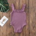 thumbnail image 4 of Kiapeise Baby Sleeveless Sling Jumpsuit Ruffle Elastic Knitted Rib Romper, 4 of 6