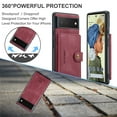 thumbnail image 3 of Detachable Wallet Case for Google Pixel 6 Pro 5G 2021, Allytech PU Leather Credit Card Slot Holder Kickstand Flip Magnetic Snap 2 in 1 Functional Wallet Case for Pixel 6 Pro (6.7"), Red, 3 of 7