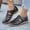 Black, variant on Viluyesy Womens Flat Sandals, Closed Toe Non-Slip Soft Sole Casual Comfortable Walking Shoes White US8.5